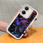 Pehme silikoonist ruudukujulise redeli mustriga telefoni&uuml;mbris, t&auml;ielikult kattev, kaamera p&otilde;rutuskindel kaitse, kummist &uuml;mbris Vivole Vivo V29 5G tumepunast v&auml;rvi