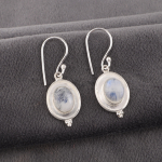 Vikerkaare Kuukivi K&otilde;rvar&otilde;ngad V&auml;&auml;riskiviehted, 925 Prooviga H&otilde;be K&otilde;rvar&otilde;ngad, K&auml;sitsi valmistatud Kaunid Ehted K&otilde;rvar&otilde;ngad Kingitus Naistele 1.50 Inches valge