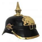 Saksa Preisimaa Pickelhaube kiiver, keiserliku ohvitseri naelkiiver t&auml;iskasvanutele LARP-ks, cosplay taaslavastussoomus