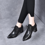 Uued Naiste Keskmise kontsaga Paeltega Nahkkingad Ehtsast Nahast S&uuml;gava suuga Pehmest Nahast K&otilde;rged Kontsad 40 pruun