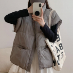 Mood Talvine Soe Vest Naine Varrukateta Parka Vabaaja Paks Naiste Jakk M hall