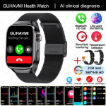 2025 Uus Kusihappe Vererasva Nutikell Meestele EKG+PPG Pulss Verer&otilde;hk Bluetooth K&otilde;ne Sport Xiaomi Tervise J&auml;lgimise Kell Black Mesh Belt 2A
