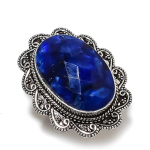 Sapphire(Simulated) Gemstone Handmade 925 Sterling Silver Gift Ring Size 6 g3n15