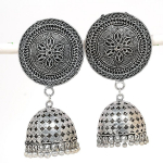 Natural Indian Look Jhumki Gemstone 925 Sterling Silver Earring 2.88 w1w86