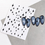 Must Valge Nelja Nurgaga T&auml;he Kleepsud 3D &Uuml;li&otilde;hukesed Plaastrid K&uuml;&uuml;nedekoratsioonid Liugur Y2K K&uuml;&uuml;nemaalingu Kleebised Manik&uuml;&uuml;ri Tarvikud