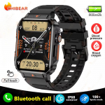 2025 Uus 1.95 V&auml;litingimustes Militaarmehe Nutikell Meestele Bluetooth K&otilde;ne Nutikell Meestele Androidile IOS-ile IP68 Veekindel Fitness Kellad silicone belt