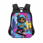14/16-tolline Kawaii Graffiti Karu Prindiga Seljakott 3-18-aastastele Hip Hop Lastele Koolikotid Teismelise P&auml;evareisikott Kingitus 14 inches