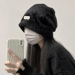 Paksendatud pl&uuml;&uuml;sist nokam&uuml;tsid Korea stiilis kiri Pullover M&uuml;tsid Mood fliis villane skullies S&uuml;gis