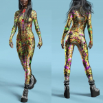 3D digitaaltr&uuml;kk Lavakost&uuml;&uuml;mid T&auml;iskasvanutele Halloweeni &Uuml;ritused Karnevali Teemapidu Cosplay Riietus M&auml;ngimine Jumpsuit Adults S