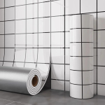 1 rull 3D-efektiga isekleepuvat marmorist plaadikleebist Lihtsalt kooritav ja kleebitav tapeet p&otilde;randate, lagede ja seinte kaunistamiseks 40cm x10m