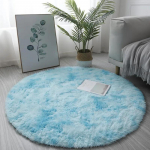 &Uuml;lipehme Pl&uuml;&uuml;sist &Uuml;mmargune Vaip Matt Kohev Valge Vaip Elutuppa Kodu Dekoratsioon Magamistuppa Laste Tuppa Kaunistus Salongi Paks Kuhjaga Vaip 200x200cm sinine