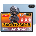 Blackview MEGA2 WiFi Android 15 2K IPS Suur DOKE PC Režiim 9000mAh Salvestusruum 18W PD Kiirlaadimine A733 Widevine L1 WiFi AI ja N&auml;otuvastus Tahvelarvuti, sinine