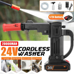 24V k&otilde;rgsurvepesur Elektriline juhtmeta autopesur Pesup&uuml;stolid Voolikuga Pesemine W/ 1/2 tk Akuga 1 x Battery