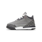 Air Jordan 3 Retro TD Cool Grey 2021 Beebi tossud H&otilde;bedane Hele-Grafiit Apelsinikoorev&auml;rvi 832033-012 22