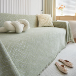 Siksakmusteriga diivanikate, narmastega, neli aastaaega, universaalne, t&auml;ielikult kattev, pleed, r&auml;tik, k&otilde;rgekvaliteediline &scaron;enill 180X130