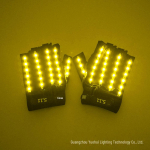 USB-laetavad LED-vilkuvad prillid Halloweeni, pidude ja &ouml;&ouml;klubide jaoks One Size yellow