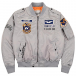 Meeste talvine hiphop paks soe jope s&otilde;jav&auml;e mootorratta Ma-1 Aviator Pilot Cotton Parka meeste pesapallipommitaja jakid 5XL hall