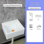 Kompaktne seinale paigaldatav ristk&uuml;likukujuline kraanikauss v&auml;ikestesse ruumidesse