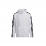 Adidas Klassikaline kolme triibuga tuulejope kapuutsiga jakk meestele pealisr&otilde;ivad valge GQ0602 XL