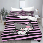 Sanrio voodipesukomplektid Hello Kitty Kuromi Cinnamoroll Tekk Voodikate Tekikott Padjap&uuml;&uuml;r 2-3 osaline komplekt Lastele T&auml;iskasvanutele EU Single 135x200cm