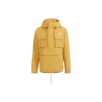 Adidas Preserve Wave Anorak Tr&uuml;kitud Logo Fitness Kapuutsiga Jakk Meeste &Uuml;ler&otilde;ivad Kollane HM2700 M