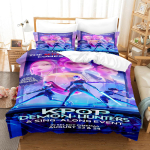 Multikas D-Demon-Hunters Voodipesukomplekt K-POP Tekikoti komplekt Pehme &Uuml;he- v&otilde;i Kahekohaline Suurus Kodu Dekoor S&uuml;nnip&auml;evakingitus Neli Aastaaega Kodu Dekoor EU single 135x200cm blue