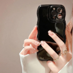 Pehme &Uuml;hev&auml;rviline Lokkis Laineline Telefoni&uuml;mbris iPhone 15 14 13 12 11 Pro Max 14 Plus jaoks Lihtne Silikoonist P&otilde;rutuskindel P&otilde;rkeraamiga Tagakaas For iPhone 14 must
