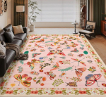 Elegantne Prantsuse Liblikas Putukas Lilleline Vaip Elutoa Kaunistus Diivani Vaip Voodi K&otilde;rval Pehme Vaip K&Ouml;&Ouml;K Kohvilaua P&otilde;randamatt Esik 50X80CM