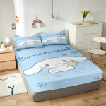 Cinnamoroll Joonisfilmist Lastele Sobiv Linu Sanrio Pehme KaneeliKoer Elastne Kate Armas Tr&uuml;kis Kohandatud Valmistatud Voodipesu Kate 90x190cmx25cm