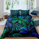 Palmilehtede Banaanilehtede Voodipesu Komplekt &Uuml;he Twin Kahekohaline Queen King Cal King Suurusega Voodipesu Komplekt 70x133cm