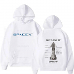SpaceX Starshipi Sinijoonise Teema Uued Hupparid ja Dressipluusid Huppari Graafiline Meeste Huppari Kapuutsiga S&auml;rk Y2k Pulloverid & Meeste R&otilde;ivad S