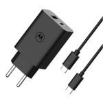 Chargeur secteur Motorola SJMC502 noir avec ports USB-A et USB-C - Charge rapide de 50 W must