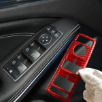 Red Carbon Fiber style Car Window Lift Button Frame For Mercedes Benz A B C E GLE GLA CLA GLK Class W176 W204 W212 W166 Red Carbon Fiber ABS