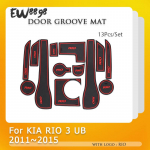 Libisemisvastane Kummist Cup padi Ukse soonematt KIA RIO 3 1,6L 1,4L 2011~2015 Tarvikud Autokleebised Matt telefonile 2013 1.6L