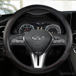 Carbon Fiber Leather Non-slip breathable Car steering wheel cover for Infiniti Q50 Q50S Q50L G37 G25 QX70 FX35 Auto Accessories