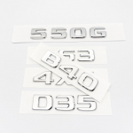 Chrome Silver Letters 550G 4X4 850 550 D35 B40 D6S B63 embleem Mercedes Benz Brabus G auto poritiiba pagasiruumi tagumine W464 logo kleebis Chrome Silver