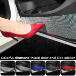 4 tk auto l&auml;vega l&auml;ikiva kividega kleebis auto ukse kriimustusriba P&otilde;rutusvastane kile kaitsepadja l&auml;veriba 5