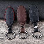 Leather Car Remote Key Case Cover For Nissan Qashqai j10 J11 X-Trail t31 t32 Kicks Murano Altima Tiida Juke Note D Brown