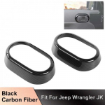 Interior Door Switch Handle Bowl Cover Trim For Jeep wrangler JK07+Carbon Fiber