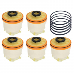 Fuel Filter Diesel Filter elements Kit for Toyota Hilux 2012-2015 Kun16 Kun26 Hiace 2017 Fortuner 12-15 23390-0L050 5Pcs kollane