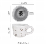 360 ml tassid keraamilised naljakad multifilmid loomatee piimatassid Armsad k&auml;sitsi valmistatud 3D tigu karikakra koera kassi kohvikruusid unikaalsed kingitused 360ML