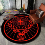 &Uuml;mmarguse pinnaga vaip Flanell Jagermeister Hirve logo Magamistoa Libisemisvastane elutuba K&ouml;&ouml;gi vaip p&otilde;randale 150CM