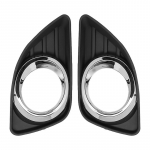 For Camry 2010-2011 Frame Fog Light Cover Set ABS Black Car Parts Accessories Driver Side Passenger Side Easy tallation