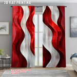 2 tk kevadsuvised kardinad punane ja valge kunst digitaaltr&uuml;kiga kardinad mitmek&uuml;lgsed vastupidavad pol&uuml;ester p&uuml;hadeks t&auml;iuslik magamistoa jaoks 100*130 Grommet Top 1pcs