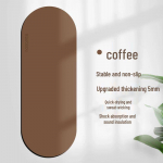 Paksenatud libisemiskindel ovaalne kummist joogamatt - Vaikne treeningsaali v&auml;ljaanne 60x200 cm