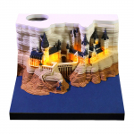 Maagilise lossi n&auml;dalakava LED-valgustiga 2026 Ajakell Kalender 3D kunstipaberist nikerdus M&auml;rkmepadi M&auml;rkmik J&otilde;ulukingituseks