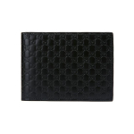 Gucci Monogramm Logo Reljeefne Kitsas Kahekordne Minimalistlik Klassikaline Nahast Rahakott Meeste Rahakotid Must 278596-BMJ1N-1000 Basic Set (Bag+Dust Bag)