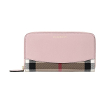Burberry kangast ja nahast t&auml;islukuga pikk k&auml;ekott-rahakott Naiste rahakott Heleroosa 39968781 Basic Set (Bag+Dust Bag)