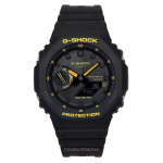 Renoveeritud Casio G-Shock Caution Yellow Mobiilne &Uuml;hendus Analoog-Digitaalne Vaikrihm Must Tihvt P&auml;ikeseenergia GA-B2100CY-1A 200M Meeste Kell must