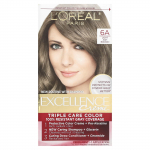 L'Or&eacute;al, Excellence Cream, Kolmekordse hoolduse v&auml;rv, 6A Hele tuhkjas pruun, 1 kord